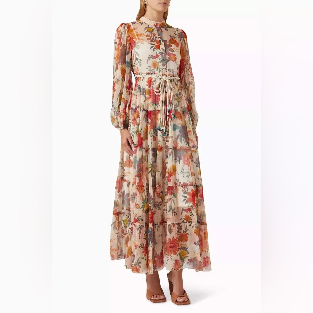 Zimmerman WOMENS ginger dress maxi silk size one (fits like an XS/S)